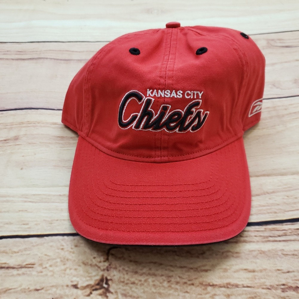 NEW Kansas City‎ Chiefs Hat Cap Adult Strap Back Red NFL Football Reebok Mens A4